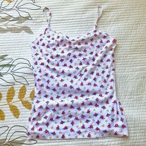 Floral spaghetti strap tank top